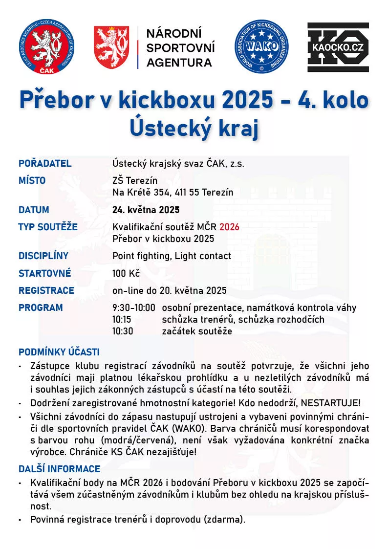 Přebor v kickboxu 2025 – 4. kolo