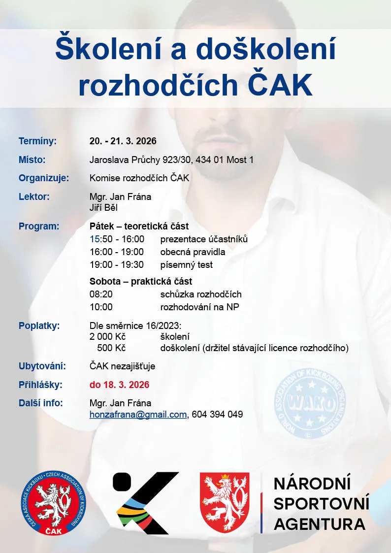 Školení a doškolení rozhodčích